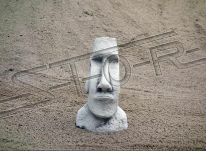 Garten Dekoration Moai Terrasse Stein Figuren Figur Deko Statue